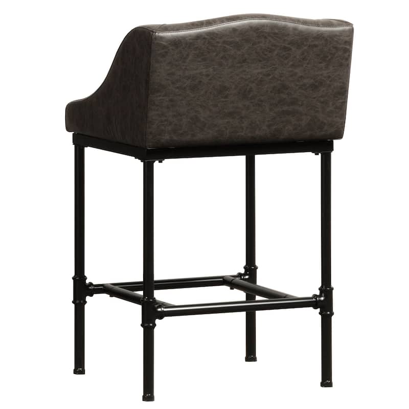 Hillsdale Dillon Metal Upholstered Non-Swivel Stool