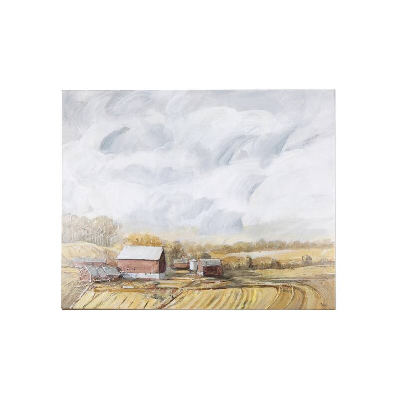 Farmland View I (35 x 28) Canvas Art Print - Small