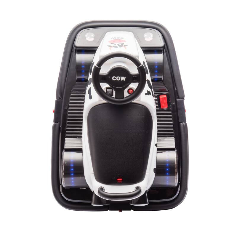 360° Rotating Bumper Car for Kids with LED Wheels and Dual Motors