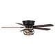 preview thumbnail 19 of 17, 48" Antique Wooden 5-Blade Black Flush Mount Ceiling Fan with Light