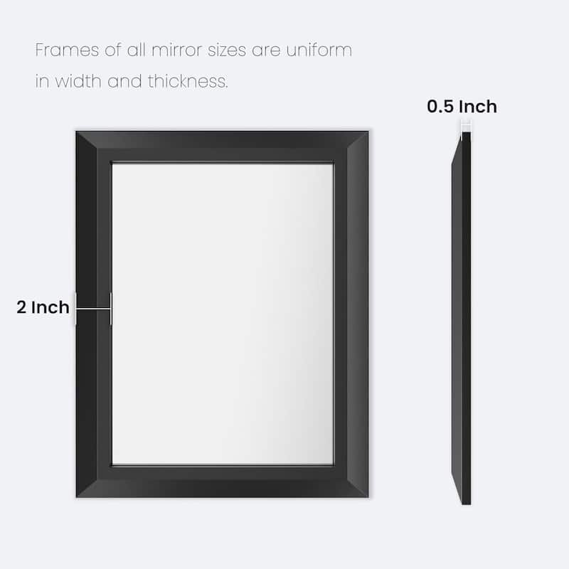 KIOTEE Full size Metal Bathroom Mirror with 5-Year Warranty