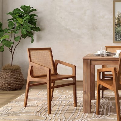 NPD Furniture Davina Teak Dining Side Arm Chair