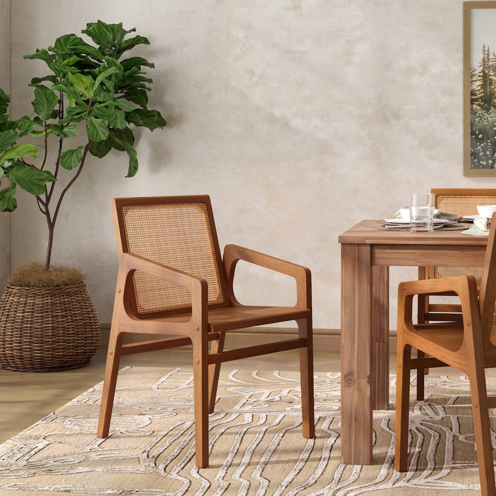 NPD Furniture Davina Teak Dining Side Arm Chair
