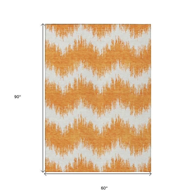 HomeRoots Chevron Transitional Rectangle Outdoor Rug