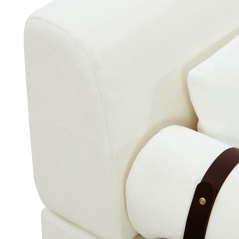 59 Inch Sofa Couch 2-Seater Sofa with Flexible USB Ports