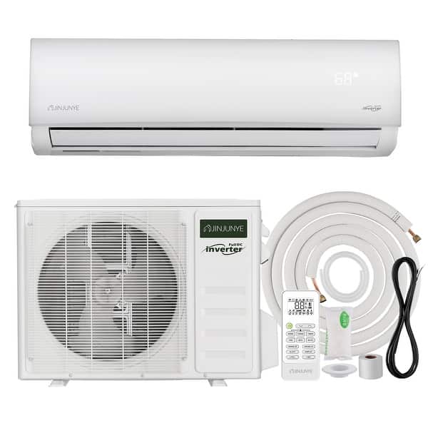 slide 2 of 9, White Split Air Conditioner 18000BTU ,Ductless Inverter Heat Pump, 208-230V 17SEER2,Min Split AC/Heating System, Energy Saving