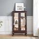 preview thumbnail 4 of 106, GDFStudio - Traditional Storage Curio Cabinet with Tempered Glass Doors and Lighted Display Cherry