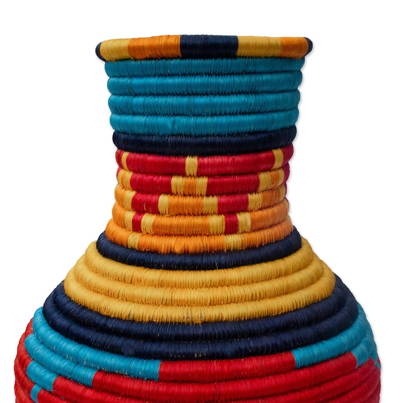 Novica Handmade Sierra Nevada Vase Natural Fiber Decorative Vase