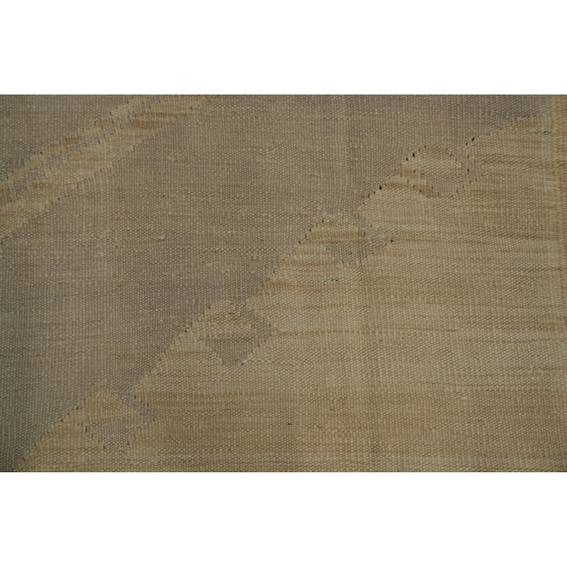 Hand Woven Southwestern Wool Beige Geometric Area Rug - 12' 1'' X 8' 9''