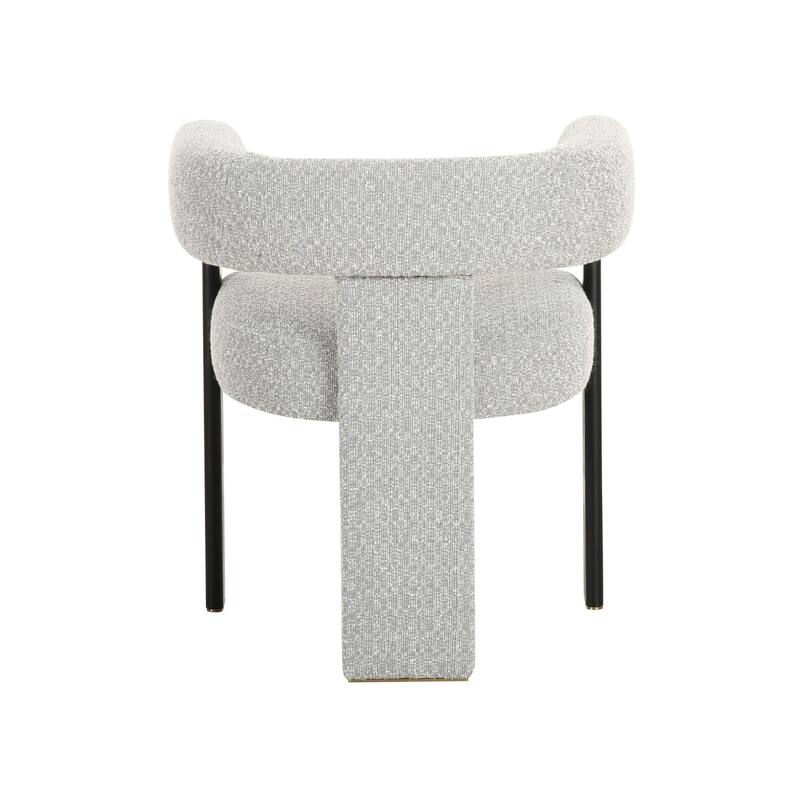 Black/Light Gray Fabric Upholstered Wood Frame Dining Chair, Sturdy Dining Chair for Dining Rooms - 30