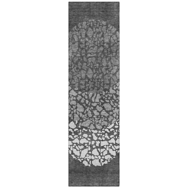 Machine Washable Indoor/ Outdoor Chantille Modern Mosaic Rug
