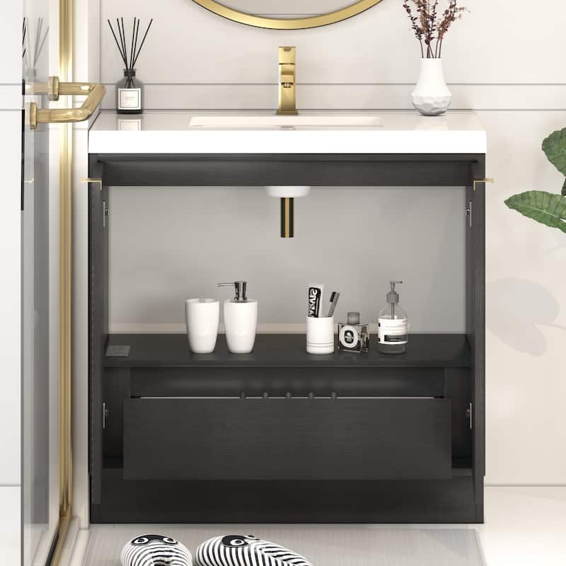 Milano 36" Freestanding Bathroom Vanity with Reinforced Acrylic Sink