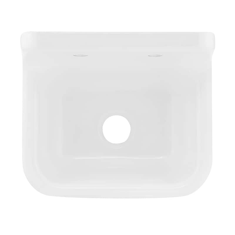 Vienne 22" Wall Hung Cast Iron Bathroom Sink - 18.2" x 30" 18.3"