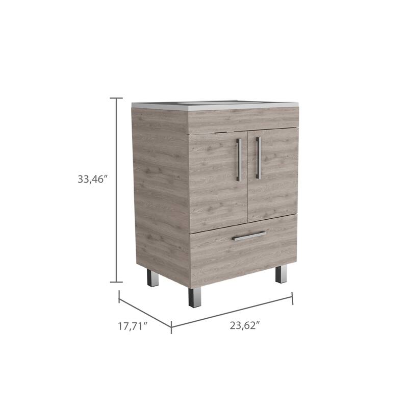FM Furniture Othello Single Bathroom Vanity with Double Door Cabinet and One Drawer