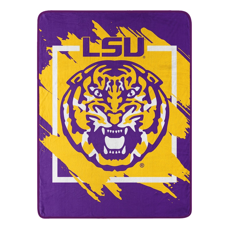 NCAA LSU Tigers Dimensional Micro Raschel Throw Blanket