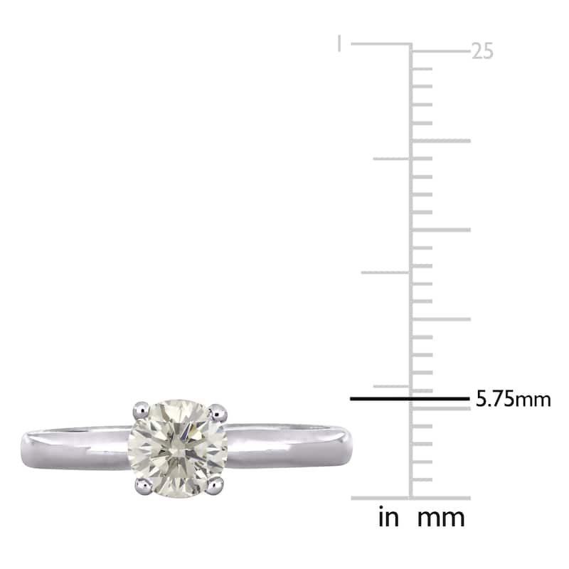 Miadora 3/4ct TDW Cape Diamond Solitaire Engagement Ring in 14k White Gold