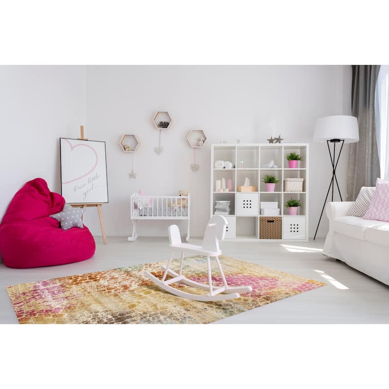 Ivory Capella Rug by , Elegant and Durable Area Rug for Adding Timeless Style and Comfort to Your Living Room, Bedroom, - 4'3 x 5'11