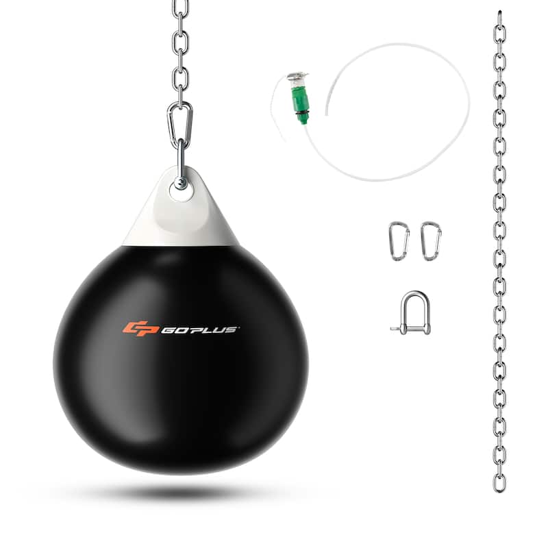 18'' 110Lbs Heavy Water Filled Punching Aqua Training Boxing Bag - Black