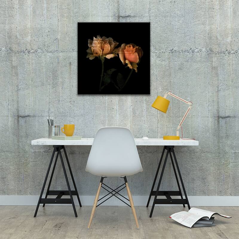 La Vie En Rose Print On Wood by Magda Indigo - Multi-Color