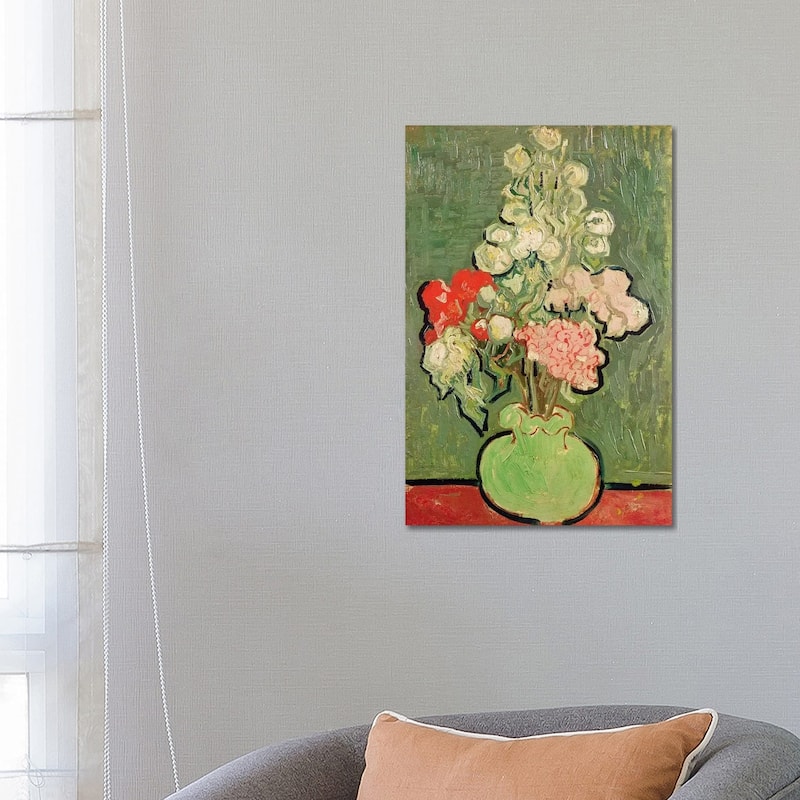 iCanvas "Bouquet of flowers, 1890 " by Vincent van Gogh Canvas Print - 26x18x1.5