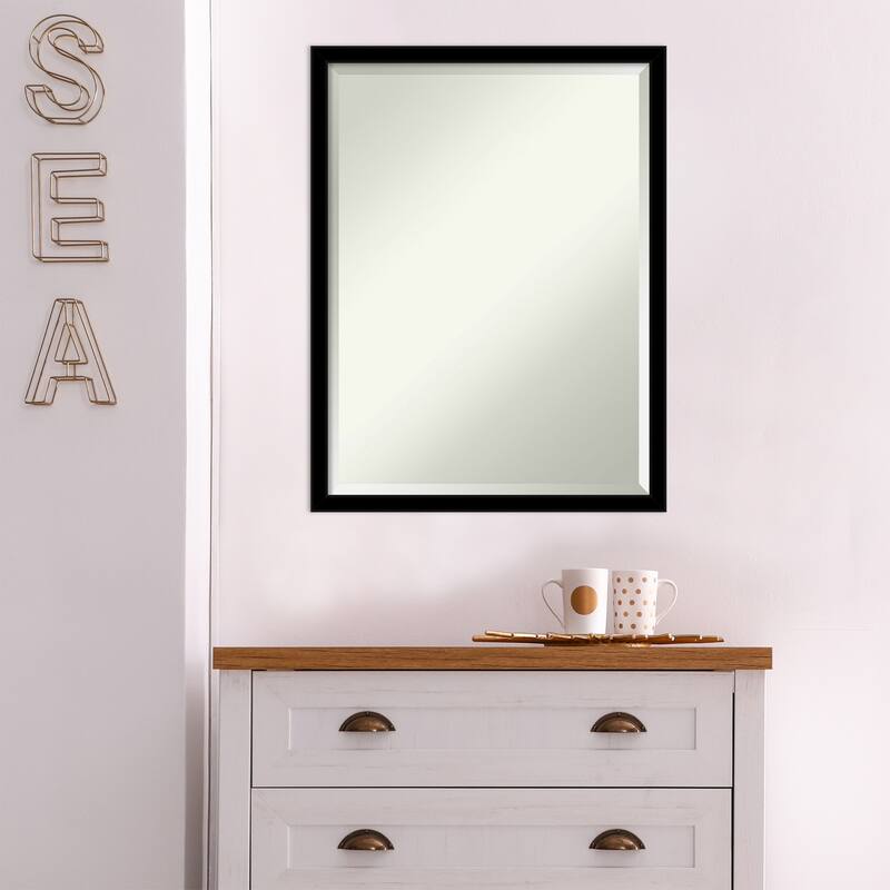 Beveled Bathroom Wall Mirror - Jet Frame