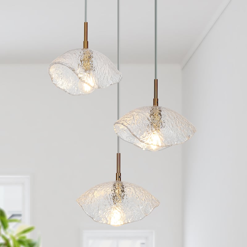 Modern 3-Light Cluster Chandelier Pendant Lighting for Kitchen Island Bedroom - Gold
