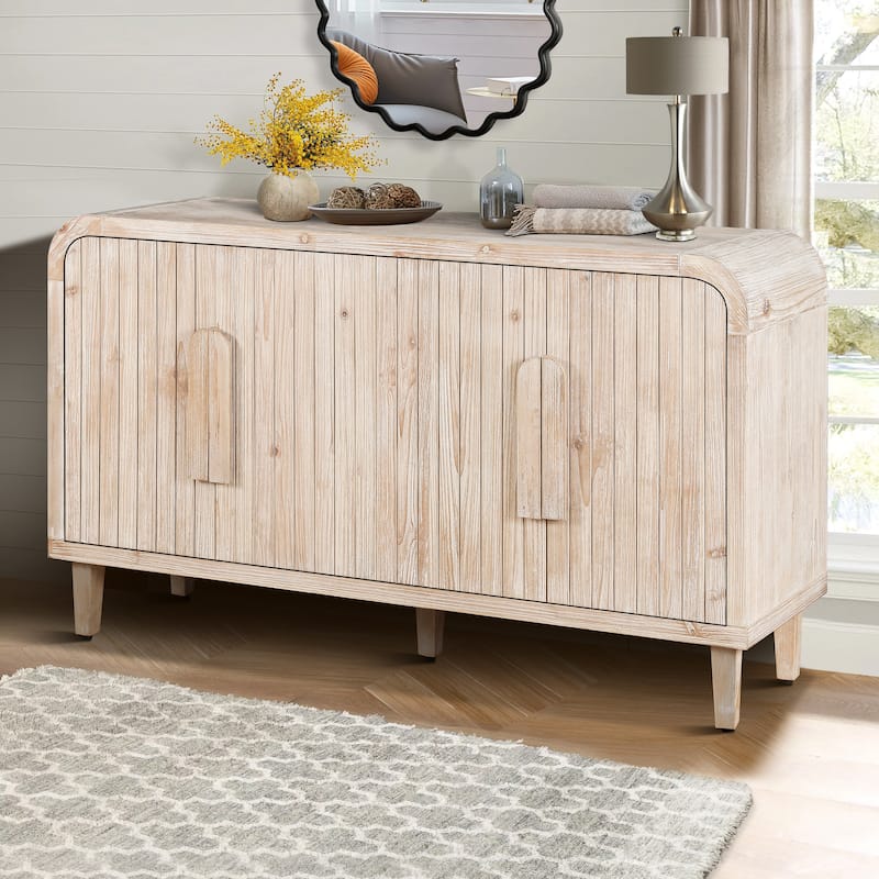 59'' Farmhouse Curved Vintage Storage