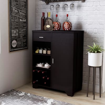 Furniture of America Valentino Contemporary Multi-storage Bar Cabinet