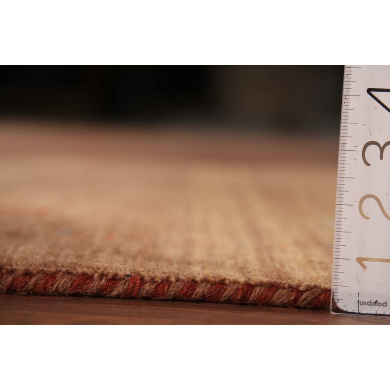 Tribal Gabbeh Indian Foyer Rug Hand-Knotted Modern Wool Carpet - 3'2" x 4'11"