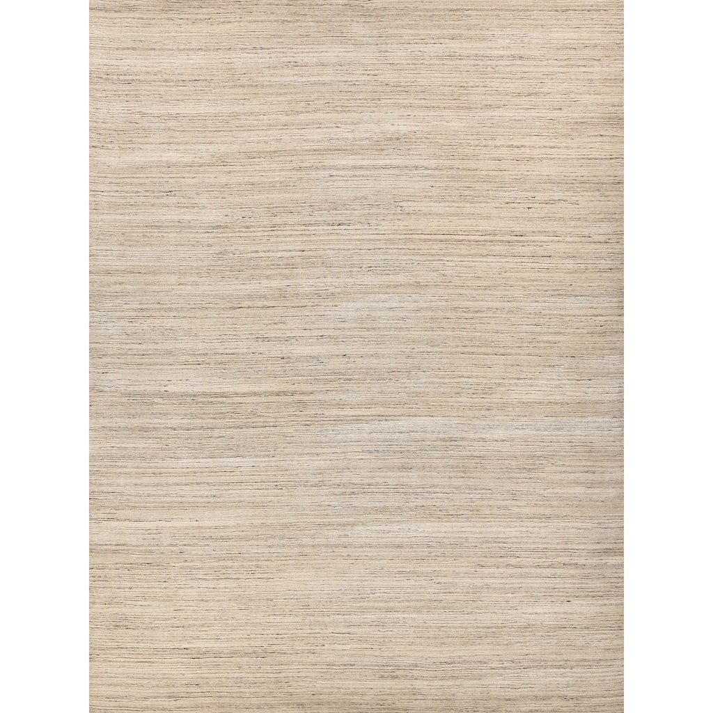 EXQUISITE RUGS Palazzo Hand-loomed Wool/Bamboo Silk Light Grey/Beige Area Rug.