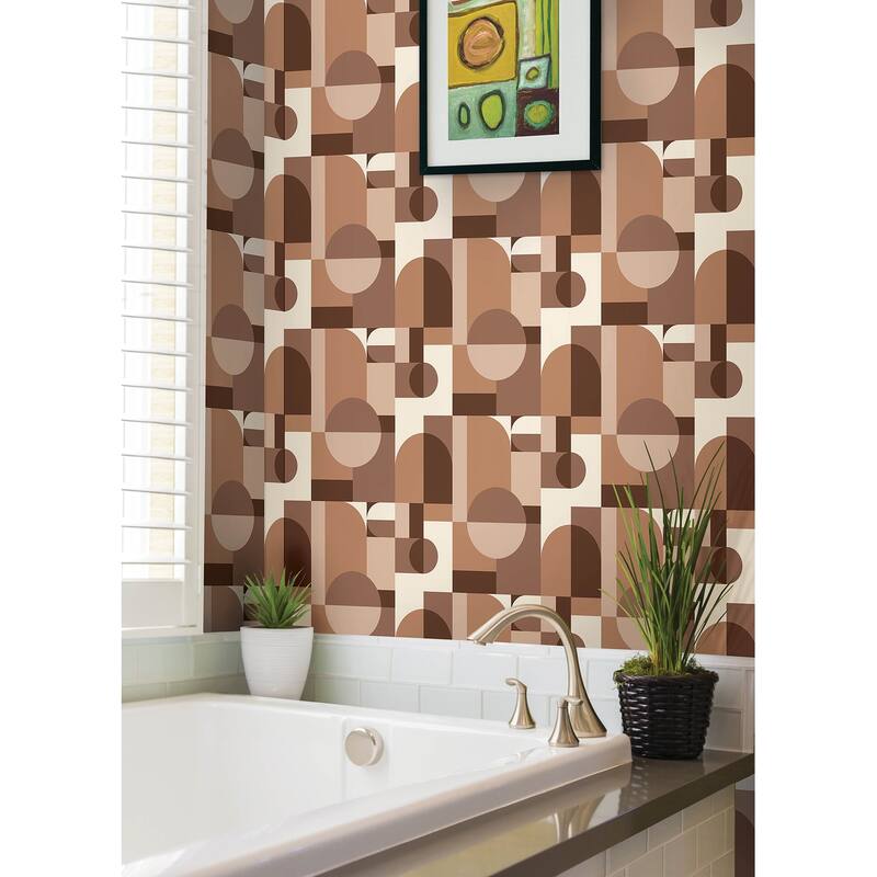 Very Gay Paint Boxanne Tan Peel and Stick Wallpaper