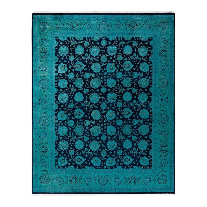 Fine Vibrance, One-of-a-Kind Hand-Knotted Area Rug - Purple, 8' 3" x 10' 5" - 8' 3" x 10' 5"