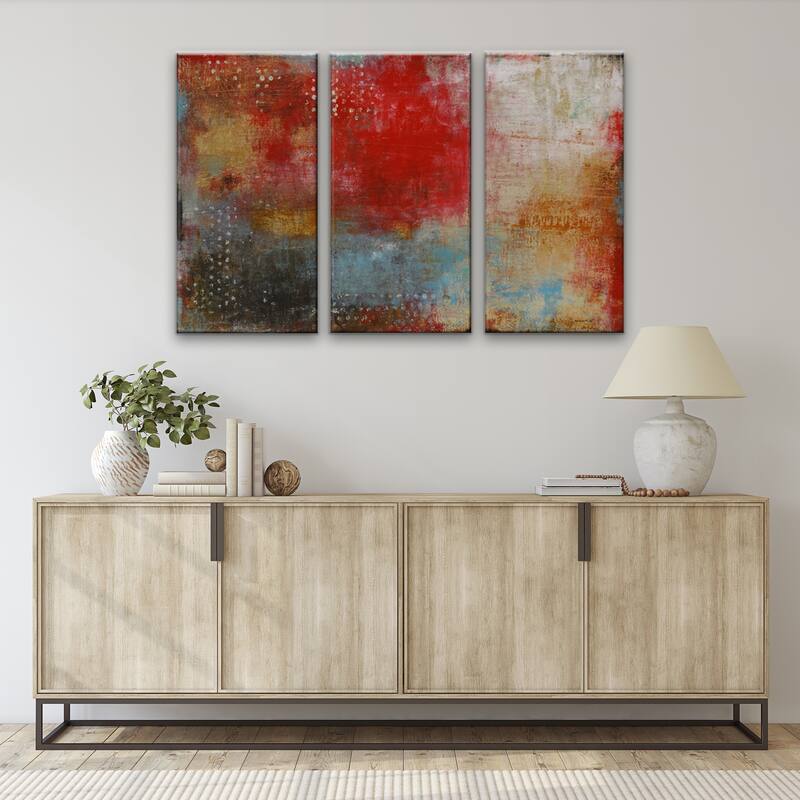 'Impromptu' 3 Pc Wrapped Canvas Wall Art Set by Norman Wyatt Jr.