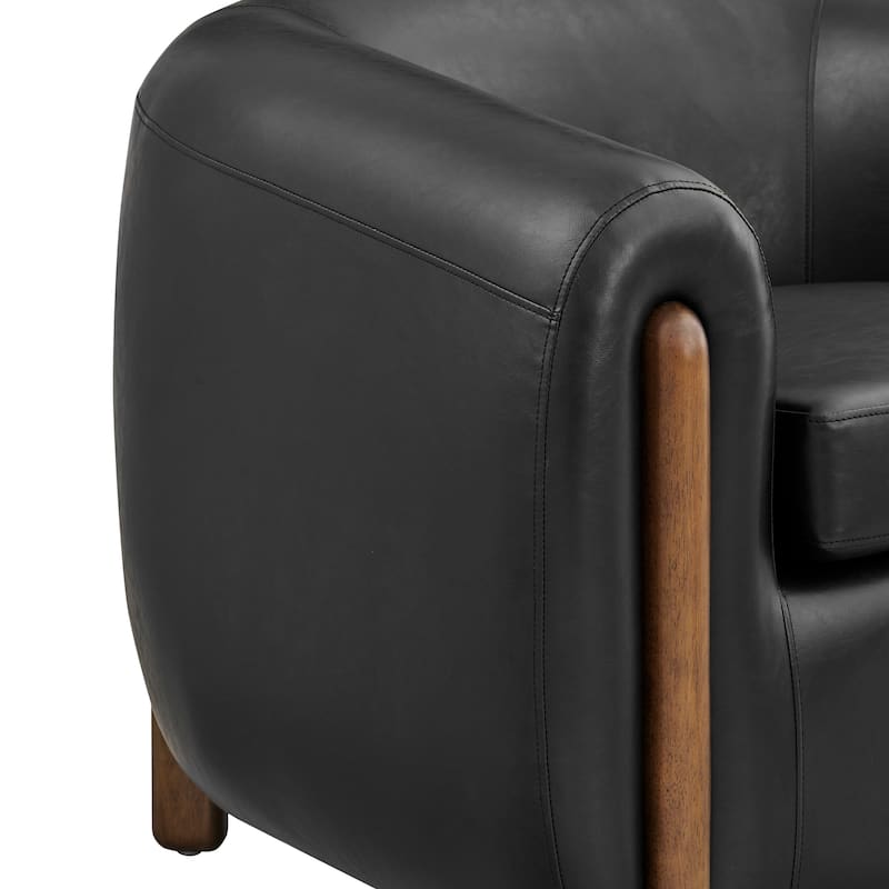 NPD Furniture Cordelia Faux Leather Accent Arm Chair