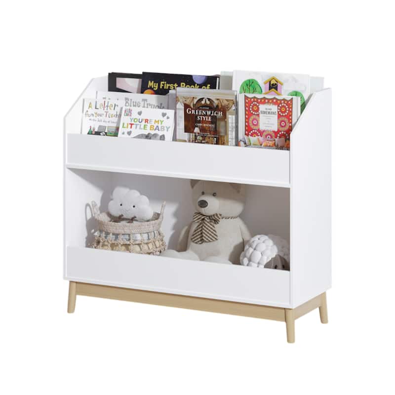 Toddler Book Display Shelf with Storage