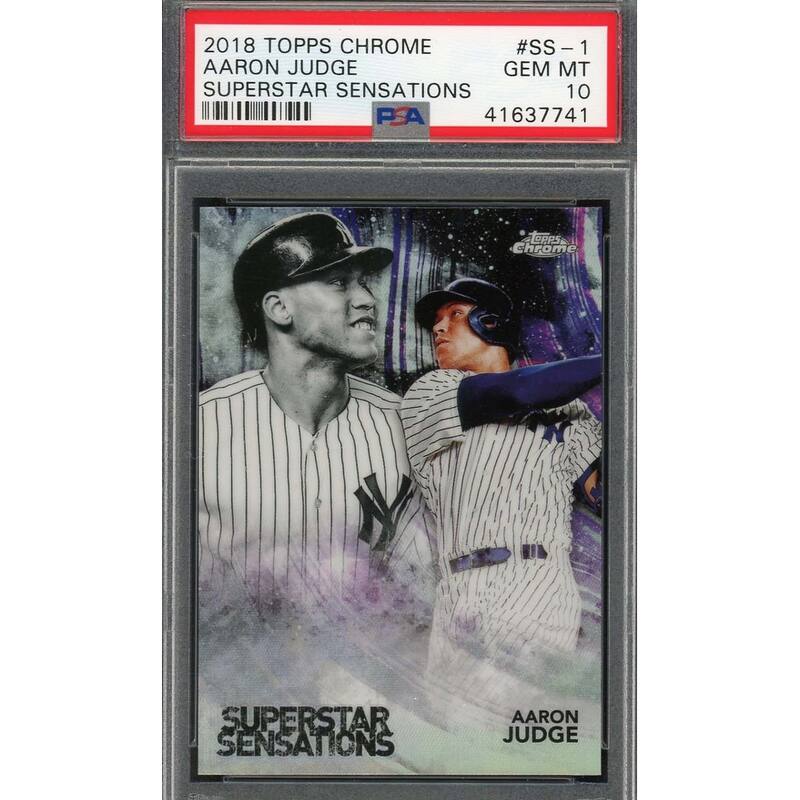Aaron Judge 2018 Topps Chrome Superstar Sensations Baseball Card Graded PSA 10 - 8'6" x 11'6"