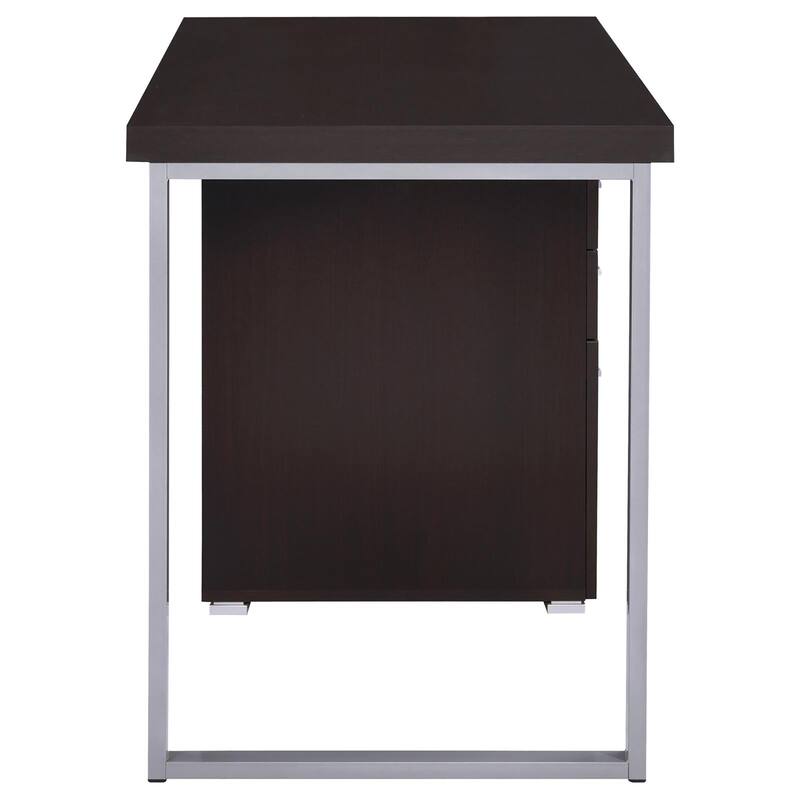 GDFStudio - Ethan Contemporary 3-Drawer Reversible Office Desk with Spacious Work Surface and Efficient Storage