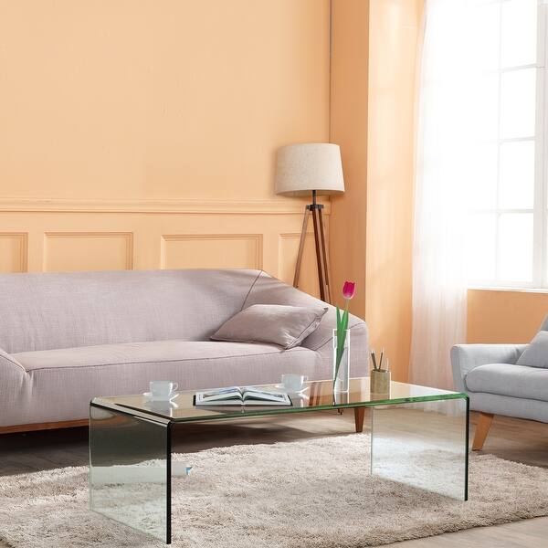 Shop Costway Tempered Glass Coffee Table Accent Cocktail Side