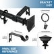 preview thumbnail 23 of 34, Modern Square Urn Adjustable Drapery Curtain Rod with Clip Rings