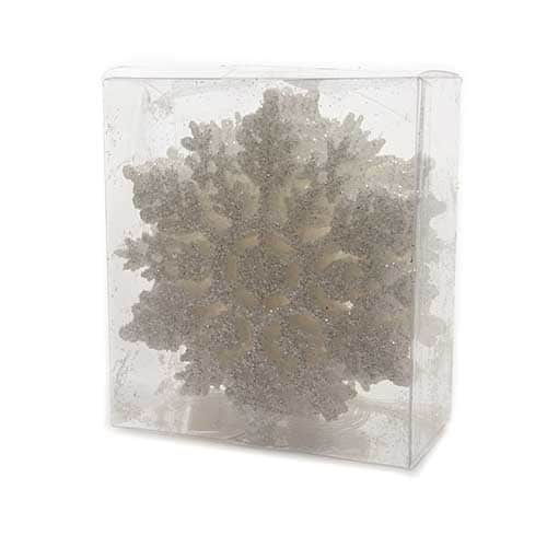 Set of 12 Iridescent Snowflakes