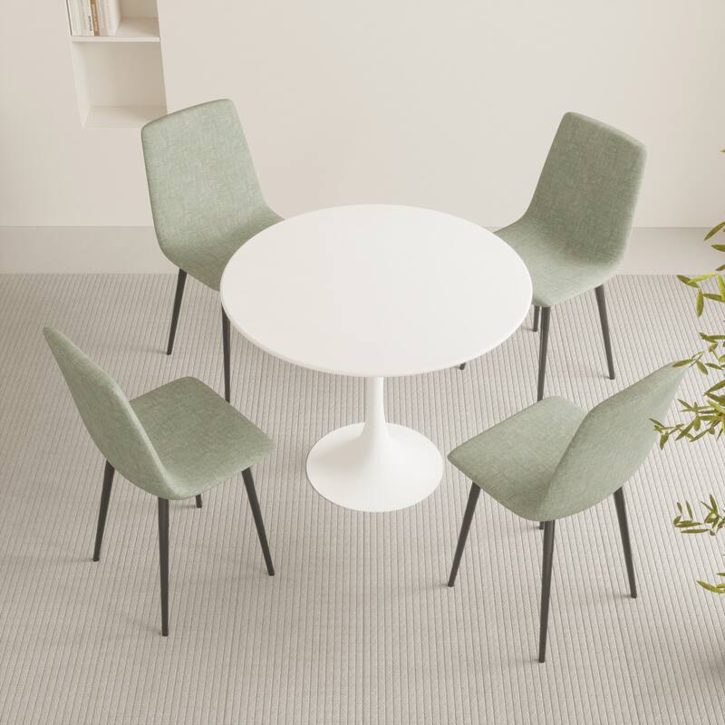31.5"Round Kitchen Dining Table - White