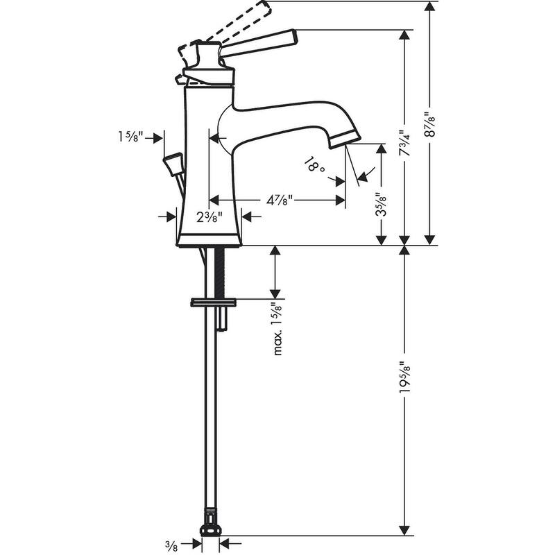 Hansgrohe Joleena 1.2 GPM Deck Mounted Bathroom Faucet with Pop-Up