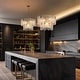 preview thumbnail 10 of 14, 20 in. Gold Modern Glass Chandelier 5-Light Glam Dimmable Pendant Light Fixture for Dining Room