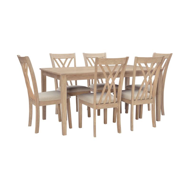 Linon Castine 7-Piece Farmhouse Dining Set
