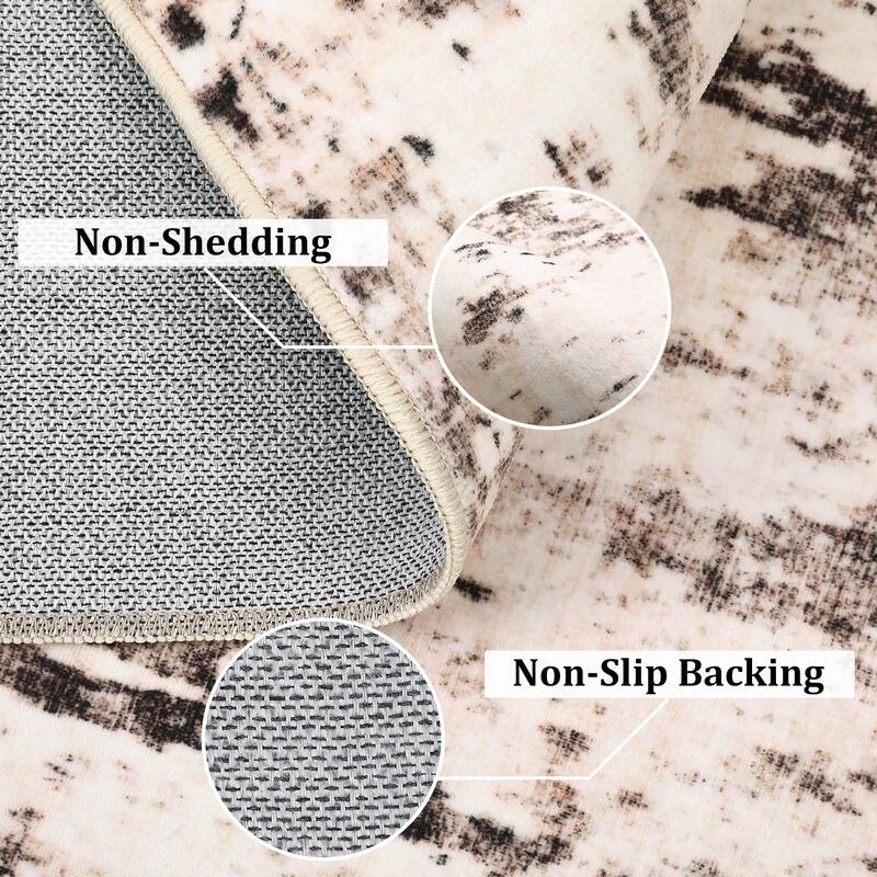 Washable Area Rugs for Living Room Non Slip Carpets,Large Short Pile Rugs for Bedroom