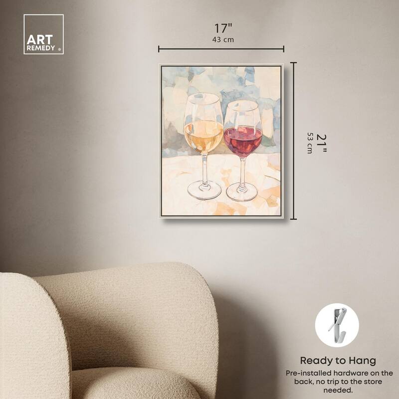 Wine Duo Canvas by Art Remedy