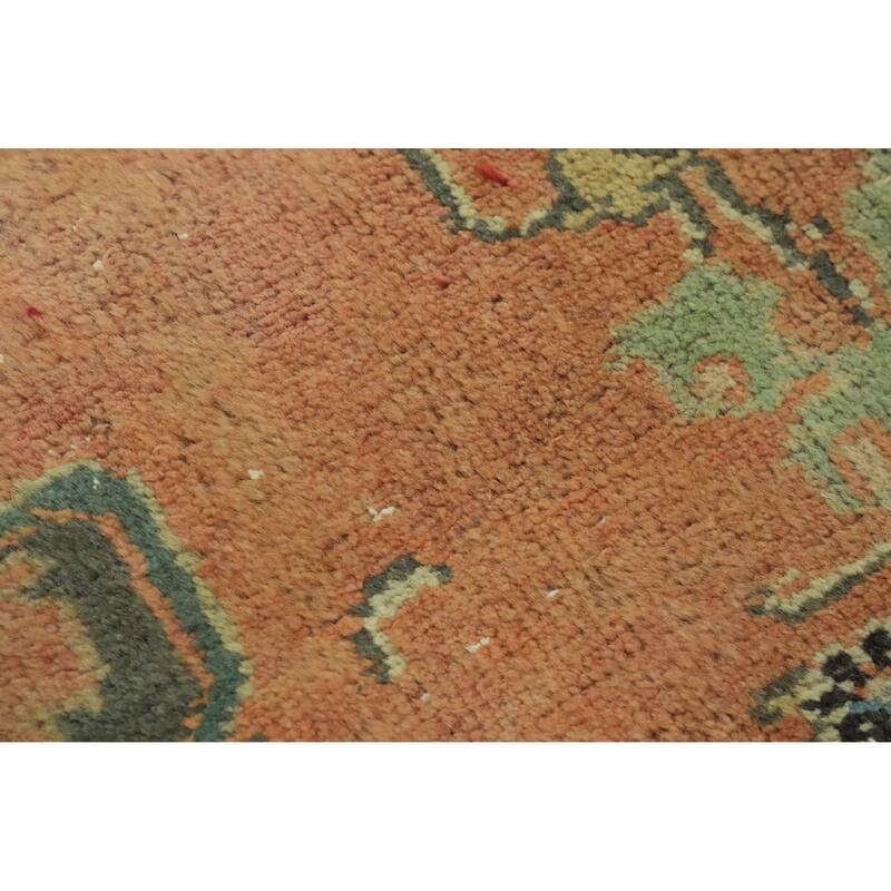 Hand Knotted Oriental 100% Wool Carpet Traditional Floral Oranges & Rust Mashad Area Rug - 12' 5'' X 9' 7''