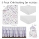 preview thumbnail 2 of 4, Sweet Jojo Designs Lavender Purple Boho Floral Girl 5p Nursery Crib Bedding Set Pink Grey White Bohemian Shabby Chic Farmhouse