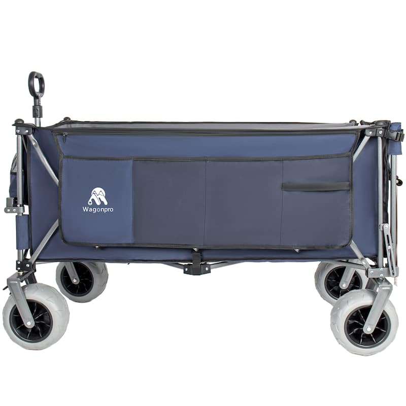 67in Extra long large Heavy Duty Utility Beach Wagons with Opened Tailgate and All-Terrain Wheels, 500lbs Capacity