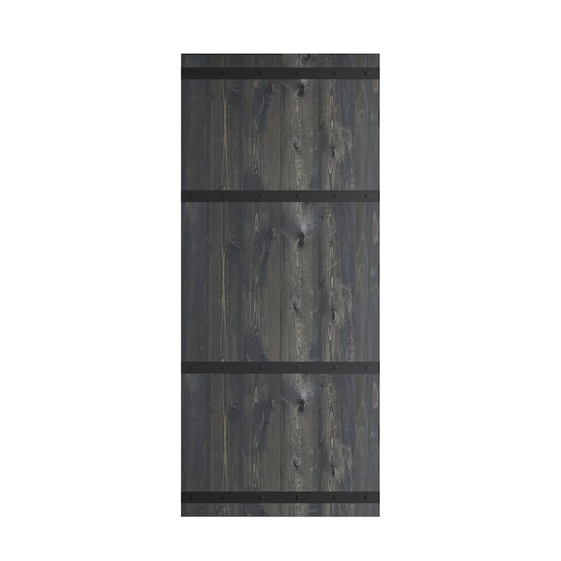 Coast Sequoia 24in./30in./36in. x 84in. Castle Series Pine Wood Sliding Barn Door With Hardware Kit
